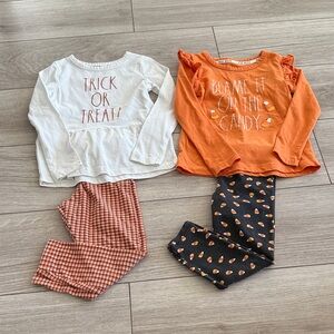Rae Dunn Halloween Kids Matching Outfit Sets bundle 4t